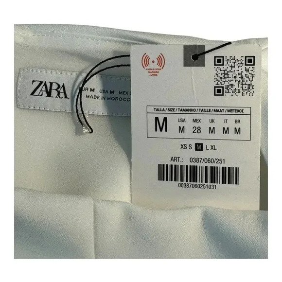 NEW ZARA Women’s Medium White A-Line‎ Silhouette Mini Dress NWT - Picture 6 of 10